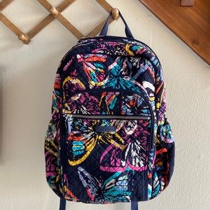 Vera Bradley Iconic Butterfly Flutter Campus Backpack